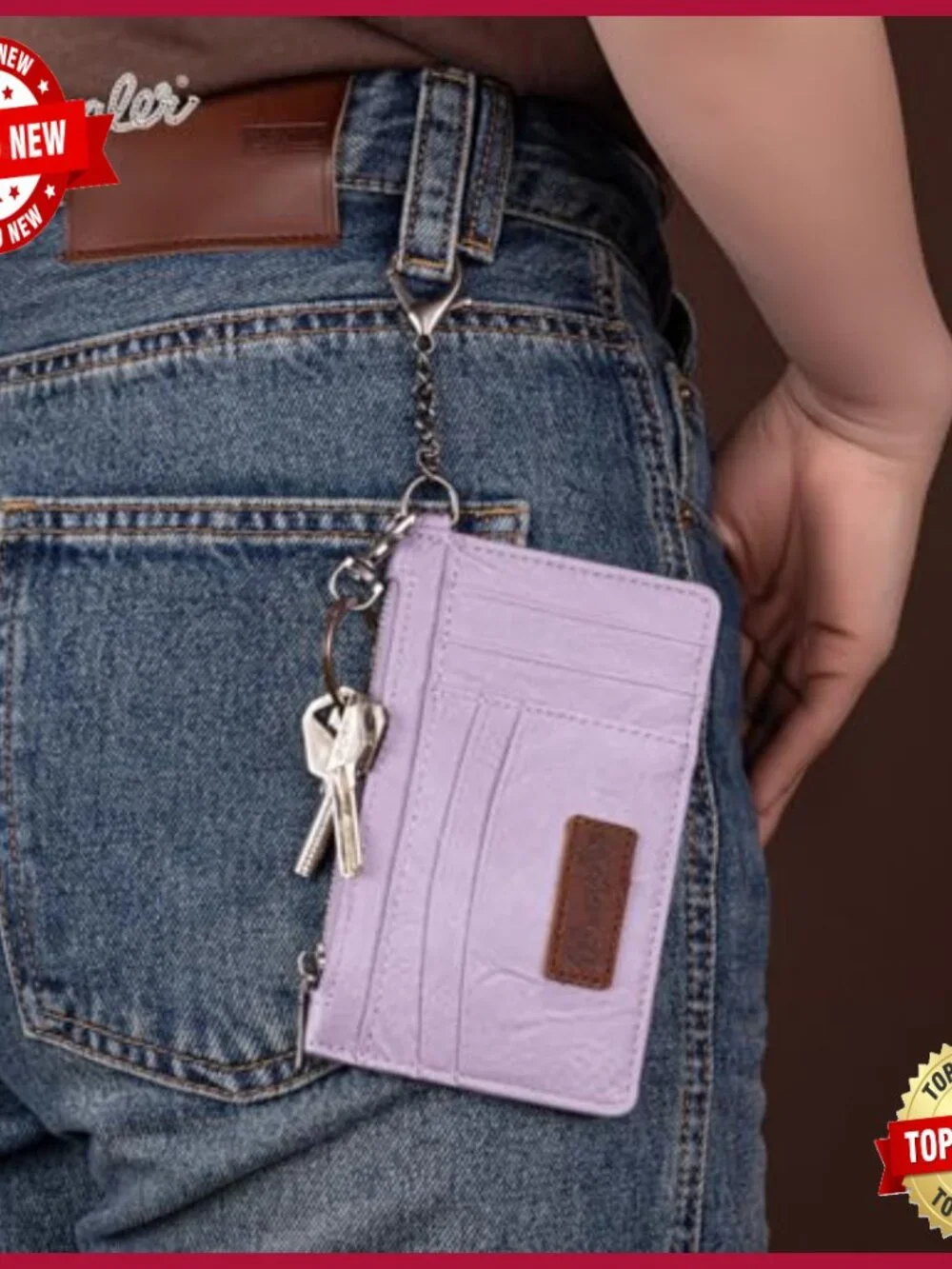 Leather Tote Bag with RFID Wallet Set, 10.6x8.6x4.7 Inches - Picture 2 of 7